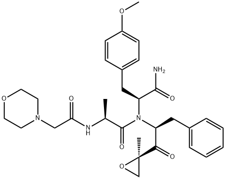 (2S)-2-[[(2S)-2-[(2-モルホリノアセチル)アミノ]プロパノイル]アミノ]-3-(4-メトキシフェニル)プロパンアミド 化学構造式
