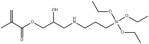 N-(3-METHACRYLOXY-2-HYDROXYPROPYL)-3-AMINOPROPYLTRIETHOXYSILANE, 50% in Methanol Structure