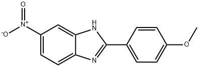 2-(4-メトキシフェニル)-5-ニトロ-1H-ベンゾイミダゾール 化学構造式