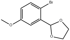 2-(2-溴-5-甲氧苯基)-1,3-二噁戊环 结构式