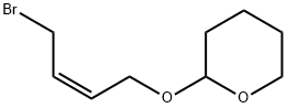 (Z)-4-[(テトラヒドロピラン-2-イル)オキシ]-2-ブテン-1-イルブロミド 化学構造式