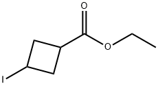 3-Iodo-cyclobutanecarboxylic acid ethyl ester Struktur