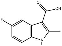 5-氟-2-甲基-1H-吲哚-3-羧酸 结构式