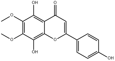 5,8-二羟基-2-(4-羟基苯基)-6,7-二甲氧基-4H-1-苯并吡喃-4-酮, 98755-25-0, 结构式