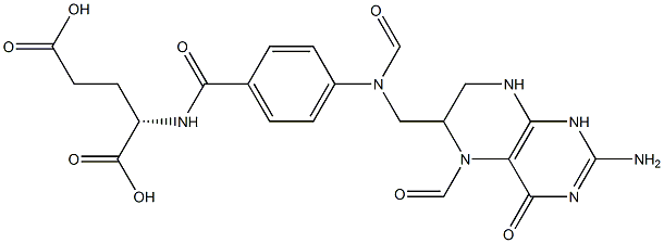 5,10-DiforMyl-5,6,7,8-tetrahydro Folic Acid 化学構造式