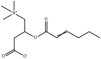 3-Carboxy-N,N,N-triMethyl-2-[(1-oxo-2-hexen-1-yl)oxy]-1-propanaMiniuM Inner Salt 结构式