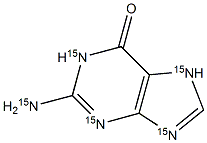 鸟嘌呤-15N5 结构式
