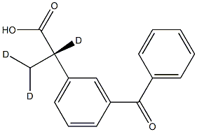 酮洛芬-13C-D3, , 结构式