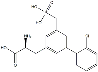 (S)-2-aMino-3-(2'-chloro-5-(phosphonoMethyl)-[1,1'-biphenyl]-3-yl)propanoic acid 化学構造式