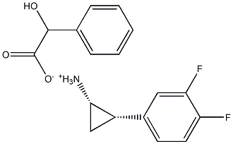 (1S,2R)-2-(3,4-Difluorophenyl)cyclopropanaMiniuM (2S)-hydroxy(phenyl)ethanoate Structure