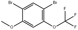 2,4-ジブロモ-5-(トリフルオロメトキシ)アニソール 化学構造式