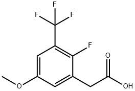 2-Fluoro-5-Methoxy-3-(trifluoroMethyl)phenylacetic acid, 97% Struktur