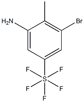 3-BroMo-2-Methyl-5-(pentafluorothio)aniline, 97% Struktur