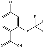 4-クロロ-2-(トリフルオロメトキシ)安息香酸 化学構造式
