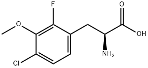 4-Chloro-2-fluoro-3-Methoxy-DL-phenylalanine, 97% Struktur