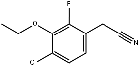 4-氯-3-乙氧基-2-氟苯基乙腈,1323966-15-9,结构式