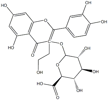 Mono-3-Hydroxyethyl-Quercetin-Glucuronide Structure