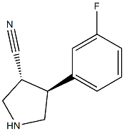 (3R,4S)-4 - (3 - 氟苯基)吡咯烷-3 - 腈, , 结构式