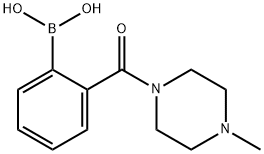 2-(4-甲基哌嗪-1-羰基)苯基硼酸 结构式