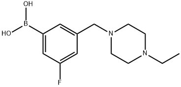(3-((4-ethylpiperazin-1-yl)Methyl)-5-fluorophenyl)boronic acid Structure