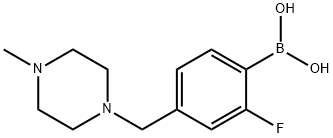 (2-fluoro-4-((4-Methylpiperazin-1-yl)Methyl)phenyl)boronic acid Structure