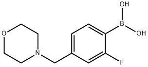 (2-フルオロ-4-(モルホリノメチル)フェニル)ボロン酸 化学構造式
