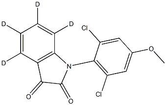 1-(2,6-Dichloro-4-Methoxyphenyl)-1H- indole-2,3-dione-d4 Structure