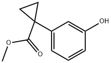 1-(3-ヒドロキシフェニル)シクロプロパン-1-カルボン酸メチル 化学構造式