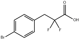 3-(4-broMophenyl)-2,2-difluoropropanoic acid Struktur