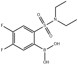 (2-(N,N-ジエチルスルファモイル)-4,5-ジフルオロフェニル)ボロン酸 化学構造式
