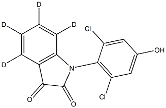 1-(2,6-Dichloro-4-hydroxyphenyl)indoline-2,3-dione-d4 Structure