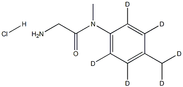 Glycinexylidide-d6 Hydrochloride Structure