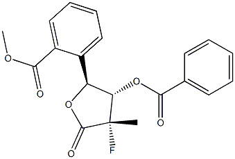 ((2S,3S,4S)-3-(benzoyloxy)-4-fluoro-4-Methyl-5-oxotetrahydrofuran-2-yl)Methyl benzoate 化学構造式