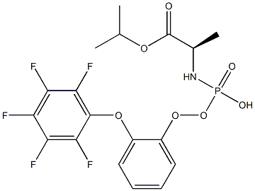 (R)-isopropyl 2-(((S)-(perfluorophenoxy)(phenoxy)phosphoryl)aMino)propanoate Structure
