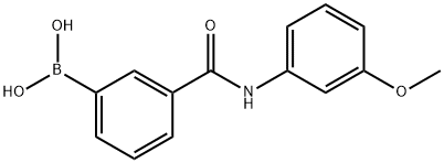 (3-((3-甲氧苯基)氨基甲酰)苯基)硼酸 结构式