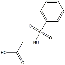 苯磺酰基甘氨酸, , 结构式