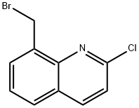 8-(broMoMethyl)-2-chloroquinoline 化学構造式