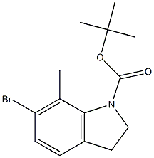 tert-butyl 6-broMo-7-Methylindoline-1-carboxylate Struktur
