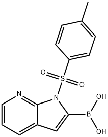 (1-Tosyl-1H-pyrrolo[2,3-b]pyridin-2-yl)boronic acid Struktur