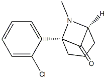 (1S,5S)-1-(2-Chlorophenyl)-6-Methyl-6-azabicyclo[3.1.1]heptan-7-one Struktur