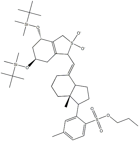 (2S)-2-((7aR,E)-4-(((4S,6R)-4,6-Bis((tert-butyldiMethylsilyl)oxy)-2,2-dioxido-1,3,4,5,6,7-hexahydrobenzo[c]thiophen-1-yl)Methylene)-7a-Methyloctahydro-1H-inden-1-yl)propyl 4-Methylbenzenesulfonate Structure