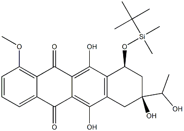 (8S,10S)-10-((tert-ButyldiMethylsilyl)oxy)-6,8,11-trihydroxy-8-(1-hydroxyethyl)-1-Methoxy-7,8,9,10-tetrahydrotetracene-5,12-dione Structure