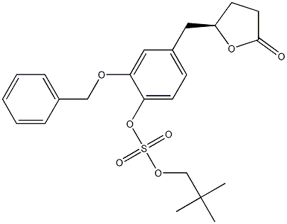 (R)-2-(Benzyloxy)-4-((5-oxotetrahydrofuran-2-yl)Methyl)phenyl Neopentyl Sulfate Structure