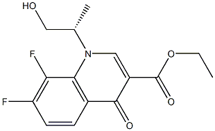 (S)-7,8-Difluoro-1-(1-hydroxypropan-2-yl)-4-oxo-1,4-dihydroquinoline-3-carboxylic Acid Ethyl Ester Struktur
