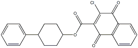 3-Chloro-1,4-dihydro-1,4-dioxo-2-naphthalenecarboxylic Acid 4-Phenylcyclohexyl Ester Structure