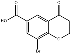 8-broMo-4-oxochroMan-6-carboxylic acid Structure