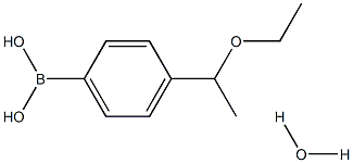 [4-(1-Ethoxyethyl)phenyl]boronic acid hydrate Structure