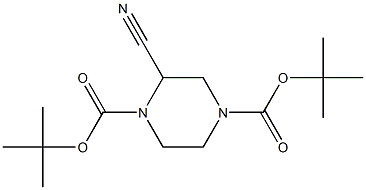 1,4-Di-Boc-2-cyanopiperazine Structure
