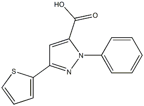 1-Phenyl-3-(2-thienyl)-1H-pyrazole-5-carboxylic acid Structure