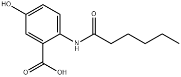2-HexanaMido-5-Hydroxybenzoic Acid Struktur